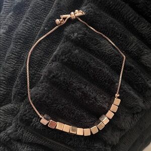 Elegant Rose Gold Cube Bracelet